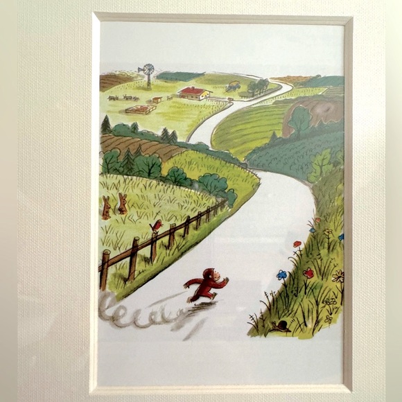 Curious George framed print - Picture 2 of 2